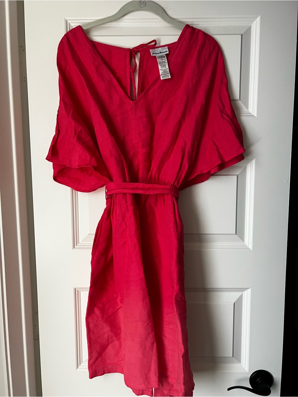 Tommy Bahama St. Lucia Split Shoulder Linen-Blend Dress